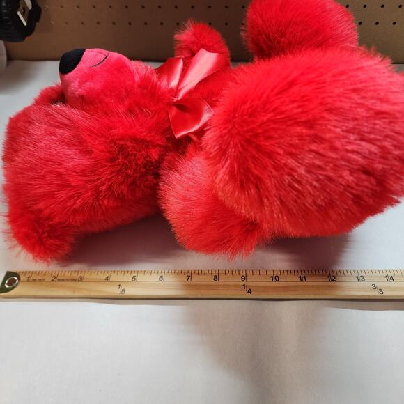 Candy Scented Red Teddy Bear Plush 11" Red Satin Bow Walmart Way To Celebrate - Picture 7 of 10